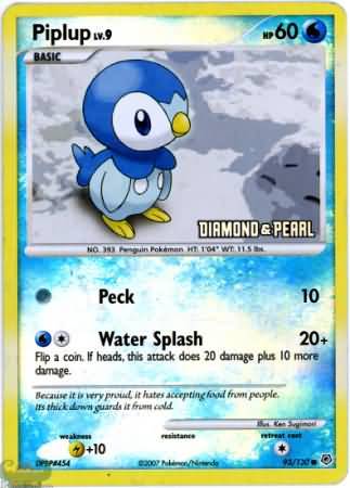 Piplup (93/130) [Burger King Specials: 2008 Collection] 