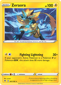 Zeraora (061/185) [Sword &amp; Shield: Vivid Voltage] 