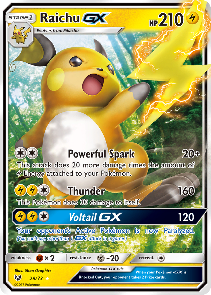 Raichu GX (29/73) [Sun &amp; Moon: Shining Legends] 