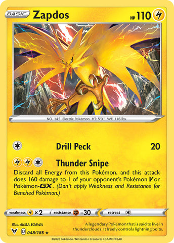 Zapdos (048/185) [Sword &amp; Shield: Vivid Voltage] 