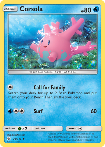 Corsola (36/149) [Sun &amp; Moon: Base Set] 