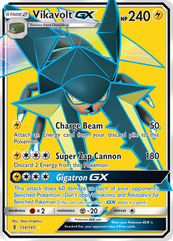 Vikavolt GX (134/145) [Sun &amp; Moon: Guardians Rising] 