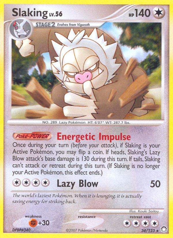 Slaking (34/123) [Diamond &amp; Pearl: Mysterious Treasures] 