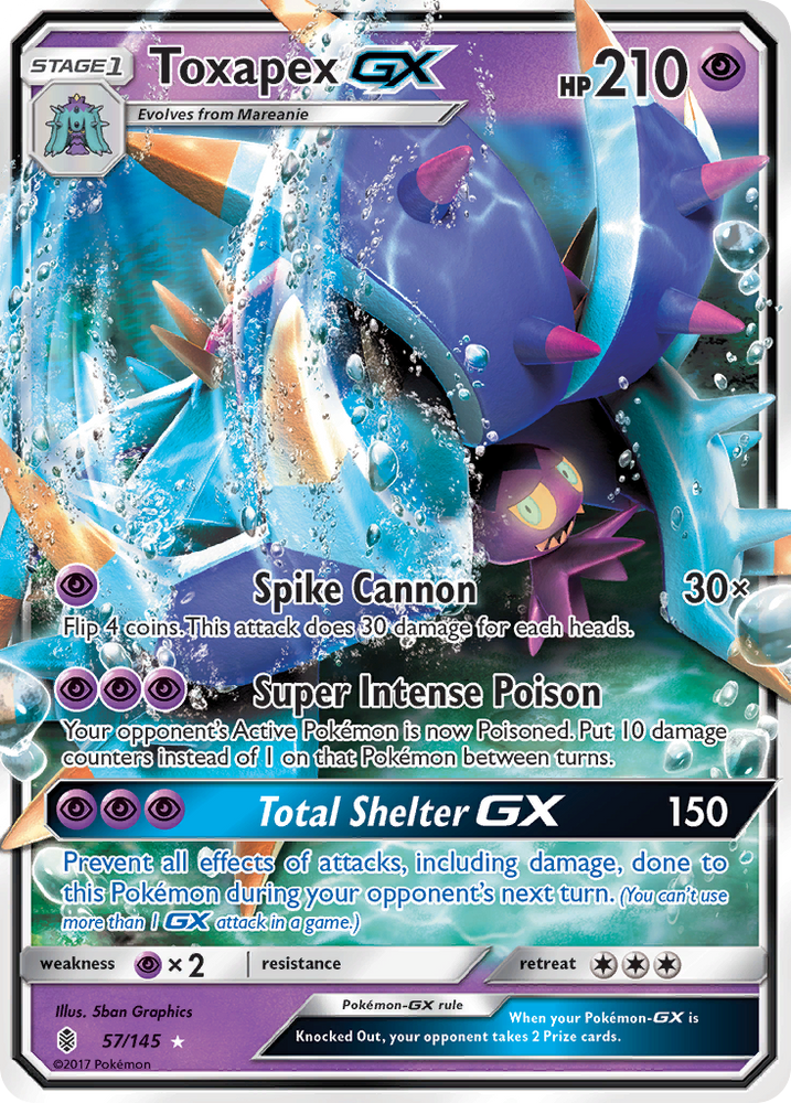 Toxapex GX (57/145) [Sun &amp; Moon: Guardians Rising] 