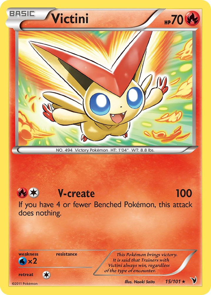 Victini (15/101) (Theme Deck Exclusive) [Black &amp; White: Noble Victories] 