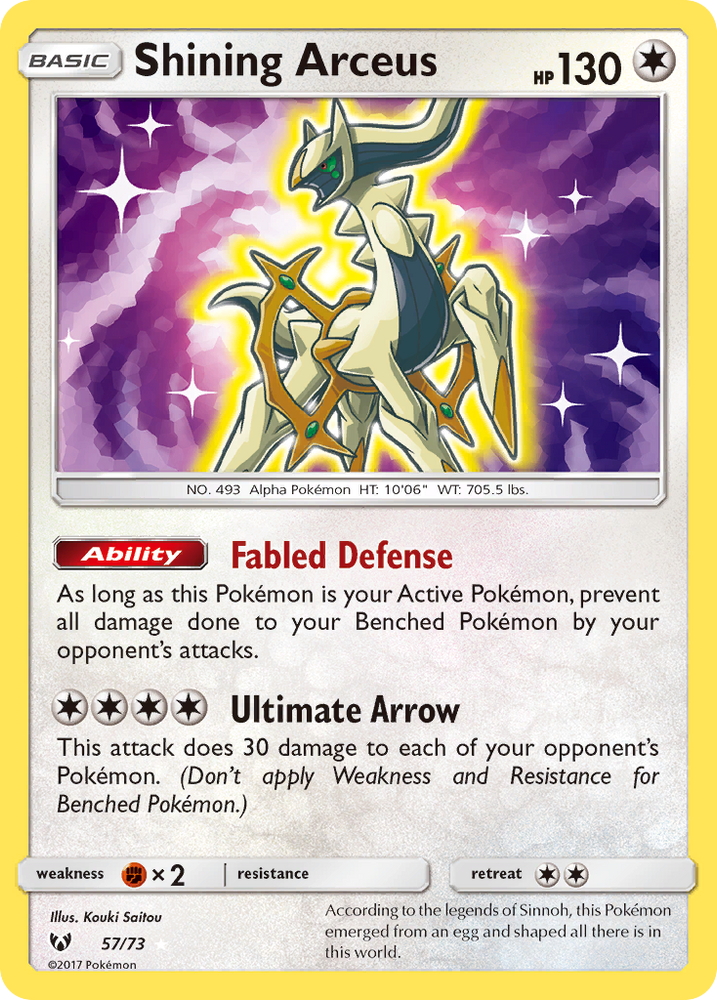 Shining Arceus (57/73) [Sun &amp; Moon: Shining Legends] 