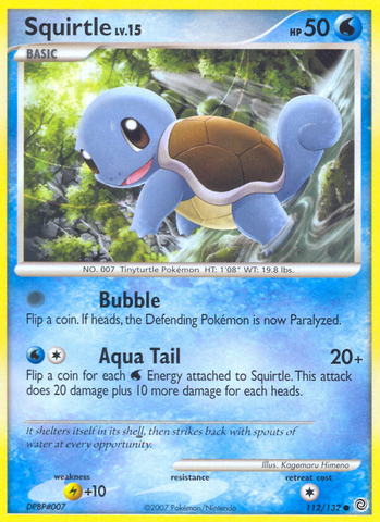 Squirtle (112/132) [Diamond &amp; Pearl: Secret Wonders] 