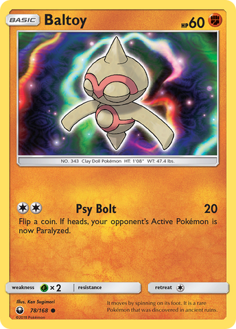 Baltoy (78/168) [Sun &amp; Moon: Celestial Storm] 