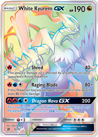 White Kyurem GX (74/70) [Sun &amp; Moon: Dragon Majesty] 