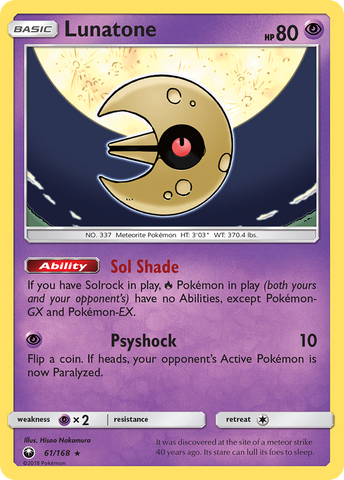 Lunatone (61/168) [Sun &amp; Moon: Celestial Storm] 