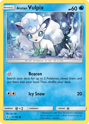 Alolan Vulpix (21/145) [Sun &amp; Moon: Guardians Rising] 