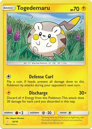 Togedemaru (26/30) [Sun &amp; Moon: Trainer Kit - Alolan Raichu] 