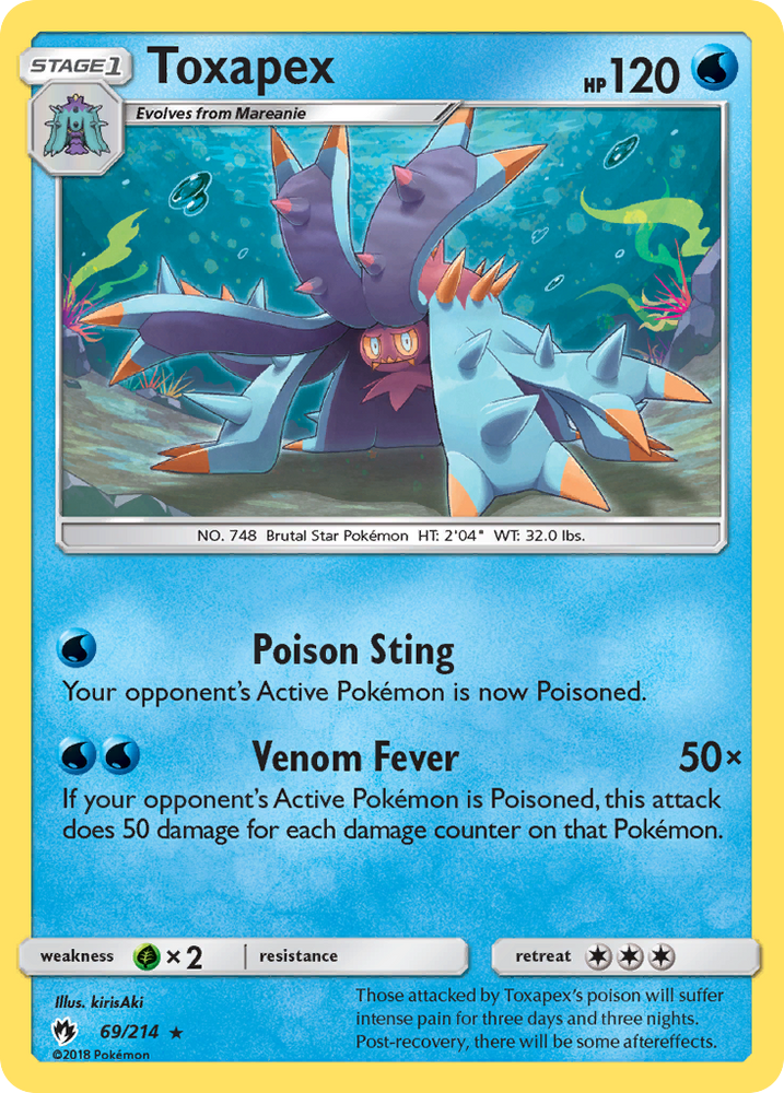 Toxapex (69/214) [Sun &amp; Moon: Lost Thunder] 