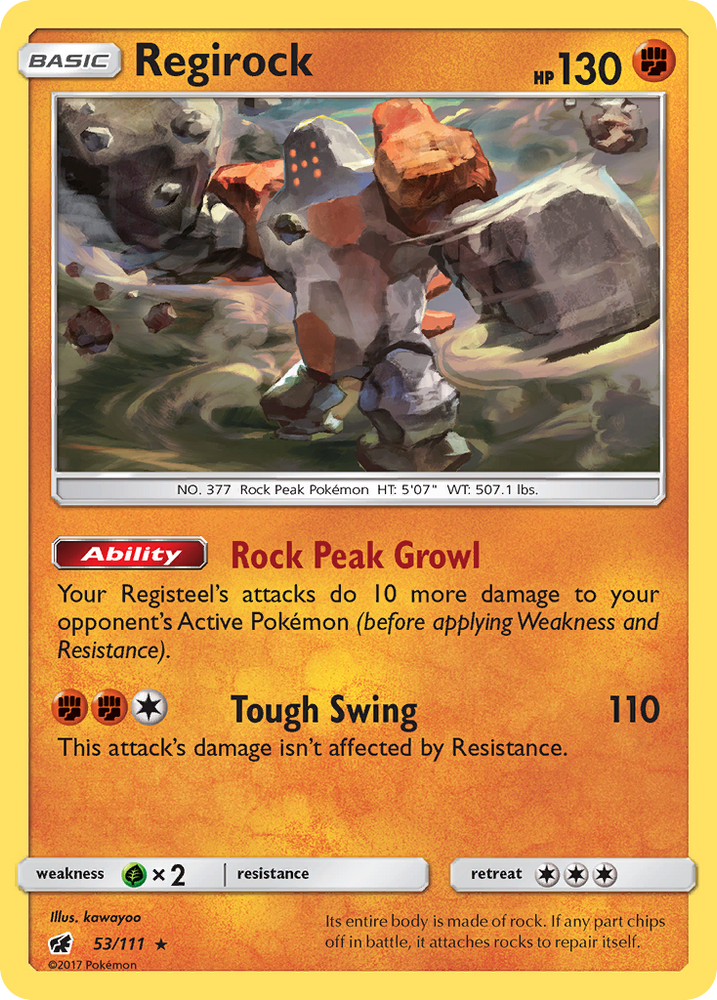 Regirock (53/111) [Sun &amp; Moon: Crimson Invasion] 