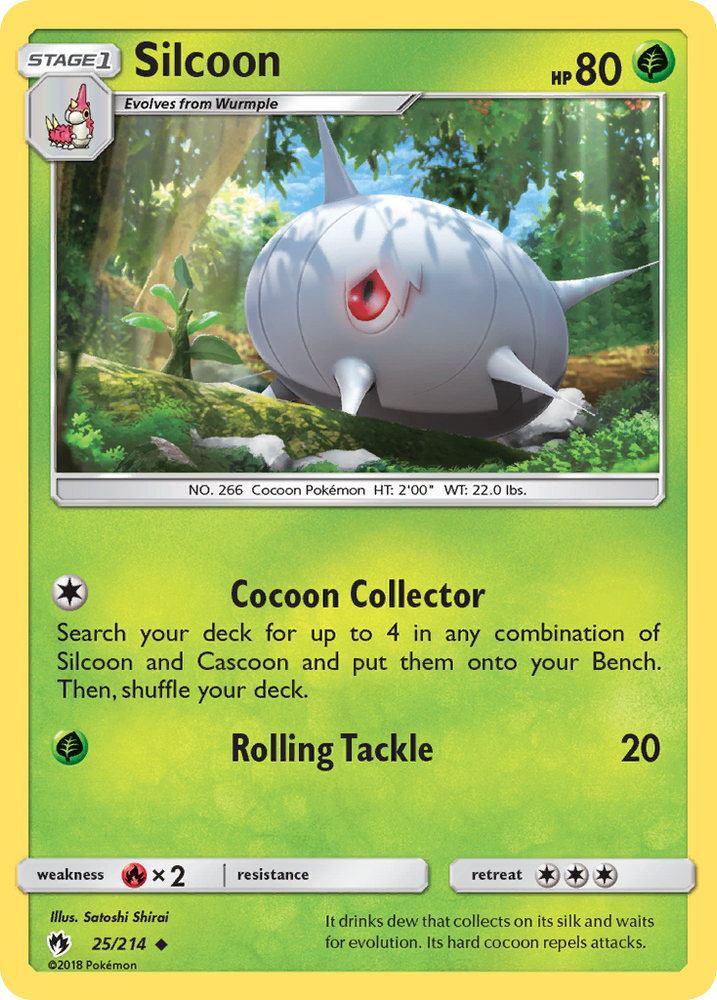 Silcoon (25/214) [Sun &amp; Moon: Lost Thunder] 