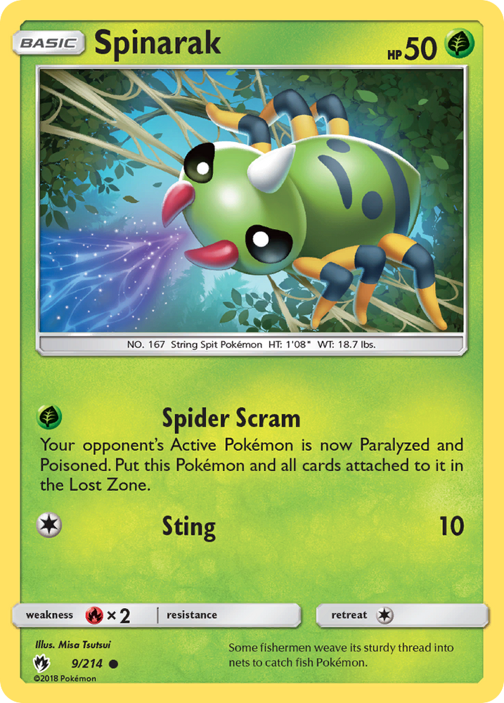 Spinarak (9/214) [Sun &amp; Moon: Lost Thunder] 