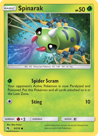 Spinarak (9/214) [Sun &amp; Moon: Lost Thunder] 