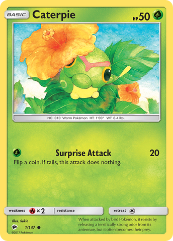 Caterpie (1/147) [Sun &amp; Moon: Burning Shadows] 