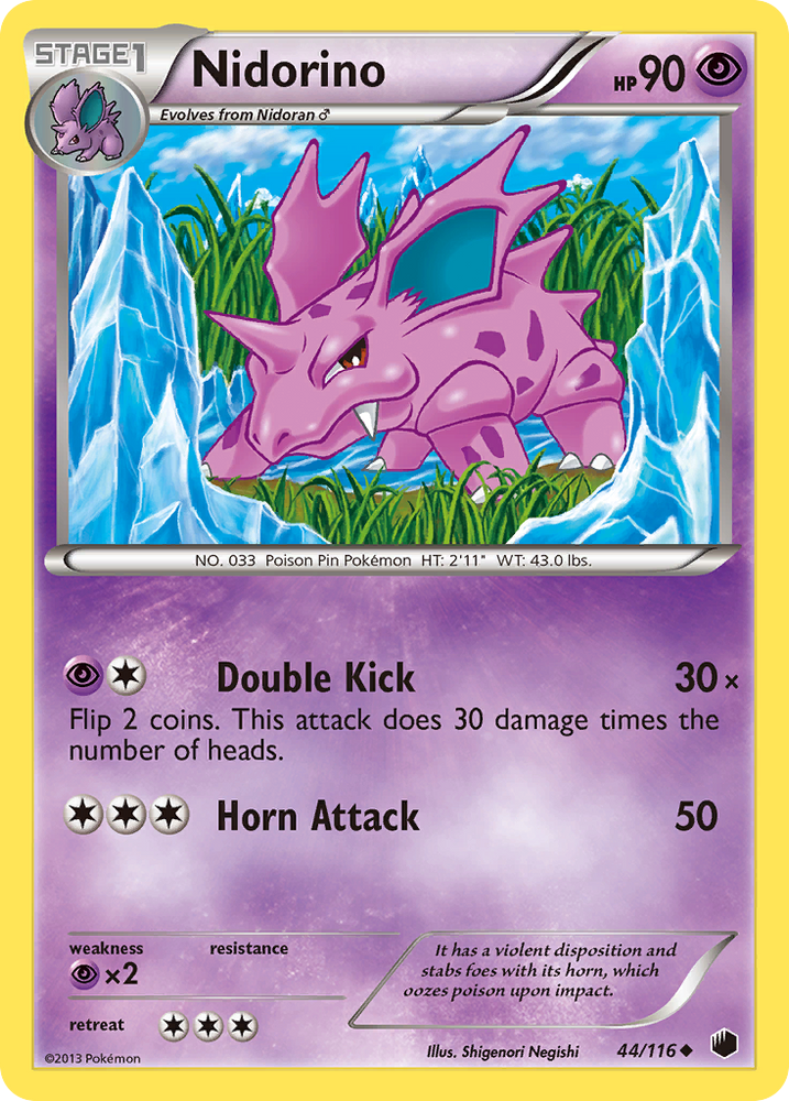 Nidorino (44/116) [Black &amp; White: Plasma Freeze] 