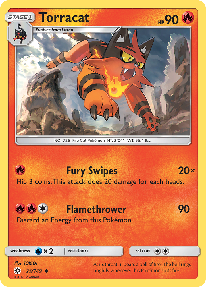 Torracat (25/149) [Sun &amp; Moon: Base Set] 