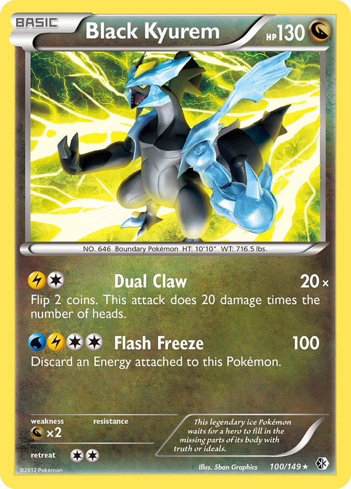 Black Kyurem (100/149) (Theme Deck Exclusive) [Black &amp; White: Boundaries Crossed] 