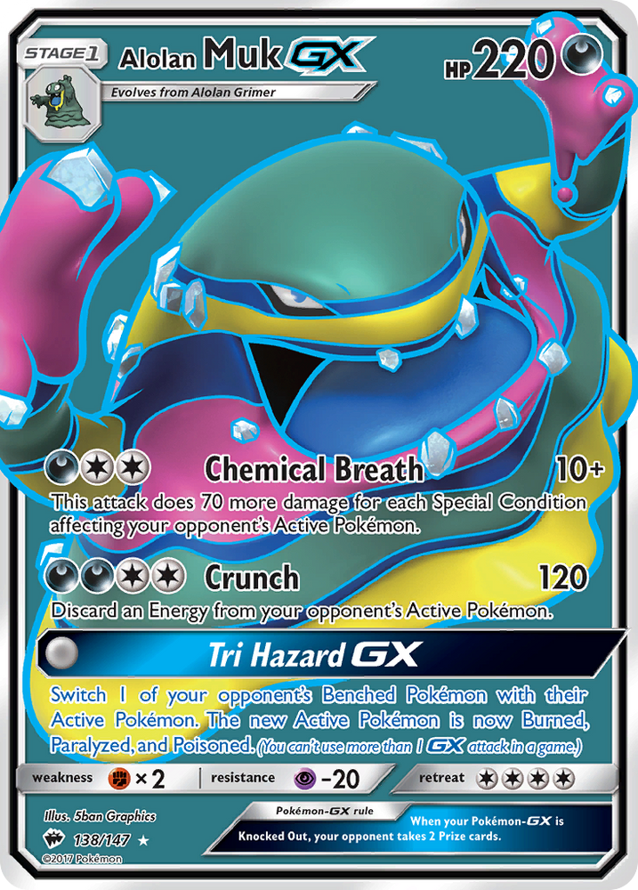 Alolan Muk GX (138/147) [Sun &amp; Moon: Burning Shadows] 