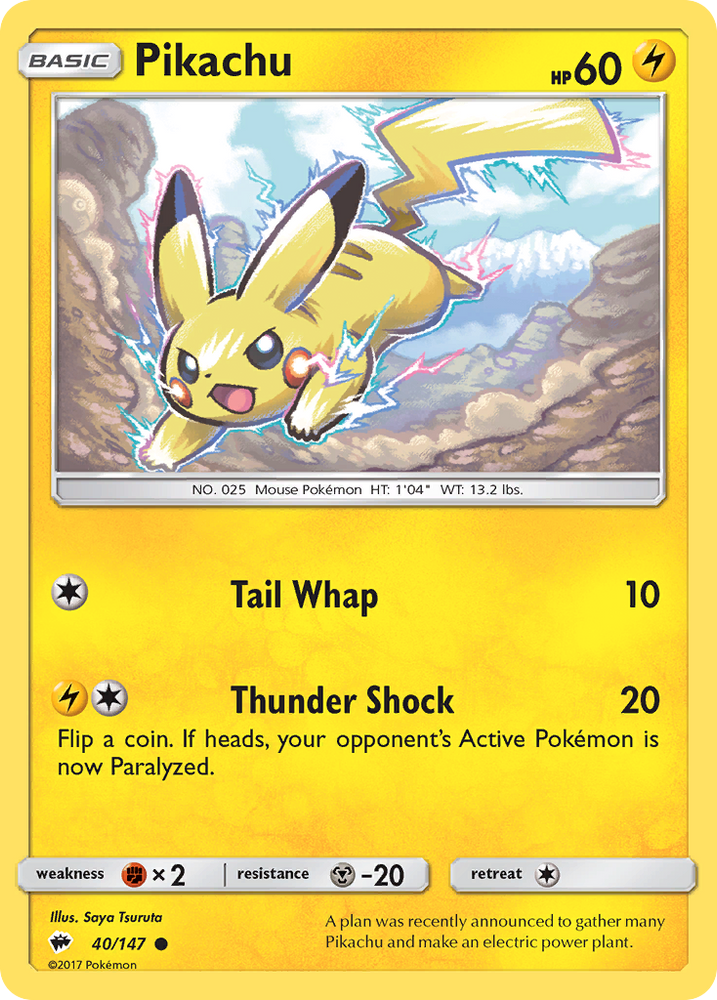 Pikachu (40/147) [Sun &amp; Moon: Burning Shadows] 