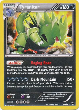 Tyranitar (56/124) (Cosmos Holo) [XY: Fates Collide]