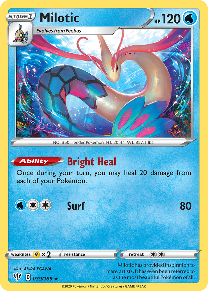 Milotic (039/189) [Sword &amp; Shield: Darkness Ablaze] 