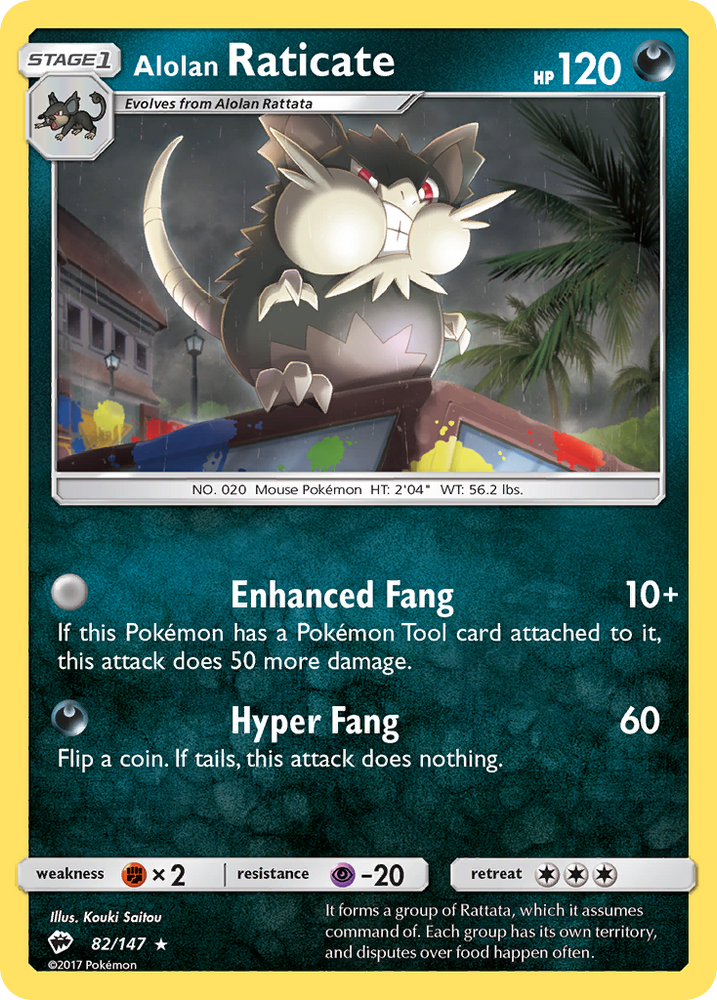 Alolan Raticate (82/147) [Sun &amp; Moon: Burning Shadows] 