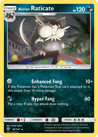 Alolan Raticate (82/147) [Sun &amp; Moon: Burning Shadows] 