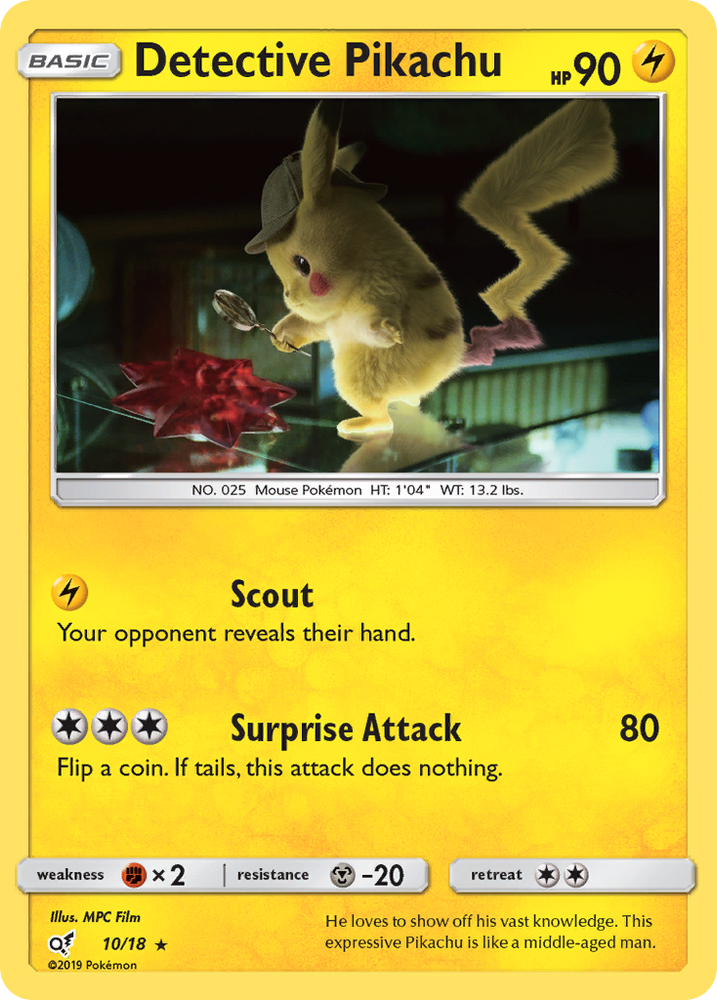 Detective Pikachu (10/18) [Sun &amp; Moon: Detective Pikachu] 