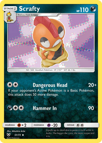 Scrafty (51/73) [Sun &amp; Moon: Shining Legends] 