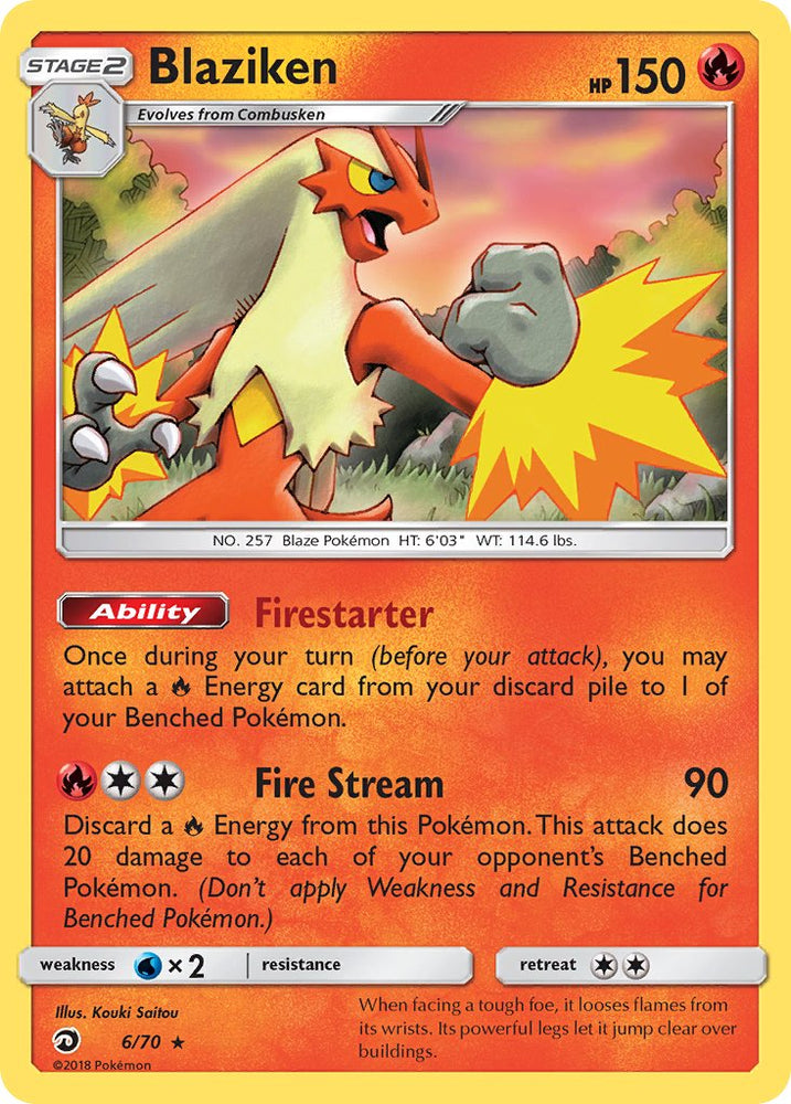 Blaziken (6/70) (Theme Deck Exclusive) [Sun &amp; Moon: Dragon Majesty] 