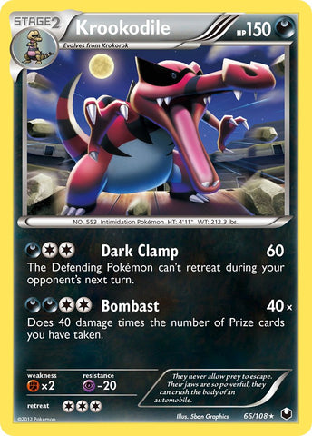 Krookodile (66/108) (Cosmos Holo) (Blister Exclusive) [Black &amp; White: Dark Explorers] 