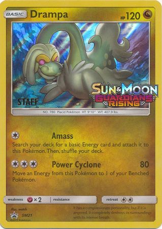 Drampa (SM21) (Staff Prerelease Promo) [Sun &amp; Moon: Black Star Promos] 