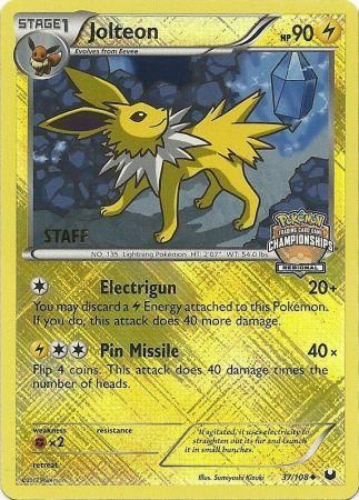 Jolteon (37/108) (Regional Championship 2013 Promo Staff) [Black & White: Dark Explorers]