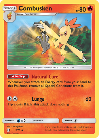 Combusken (5/70) [Sun &amp; Moon: Dragon Majesty] 