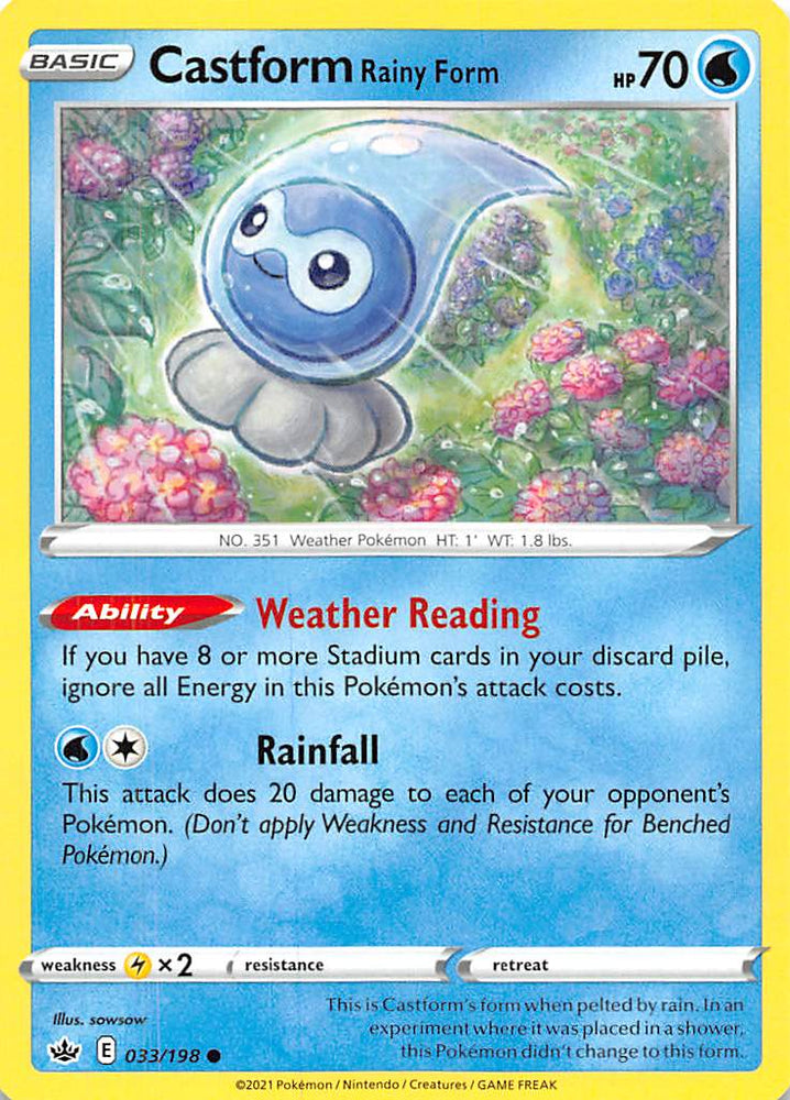 Castform Rainy Form (033/198) [Sword &amp; Shield: Chilling Reign] 