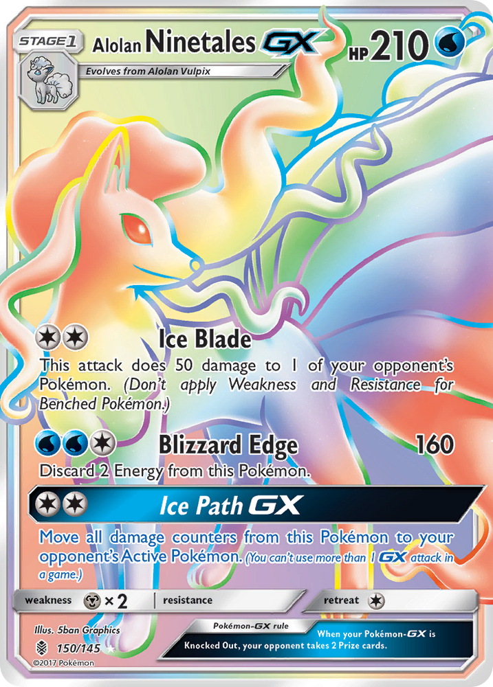 Alolan Ninetales GX (150/145) [Sun &amp; Moon: Guardians Rising] 