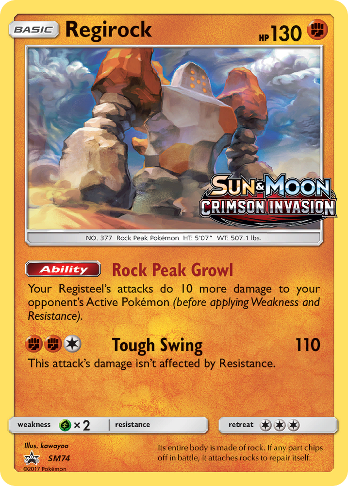 Regirock (SM74) [Sun &amp; Moon: Black Star Promos] 