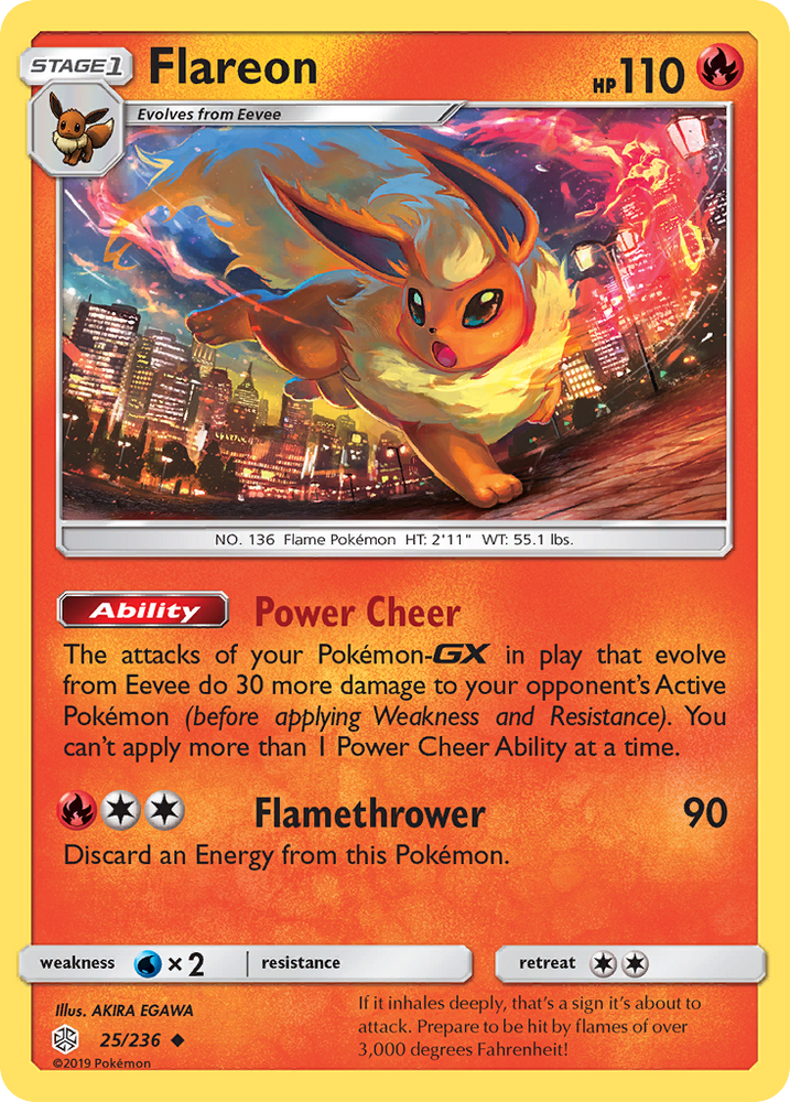 Flareon (25/236) [Sun &amp; Moon: Cosmic Eclipse] 