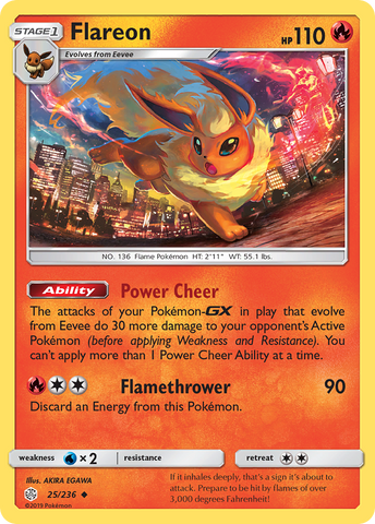 Flareon (25/236) [Sun &amp; Moon: Cosmic Eclipse] 