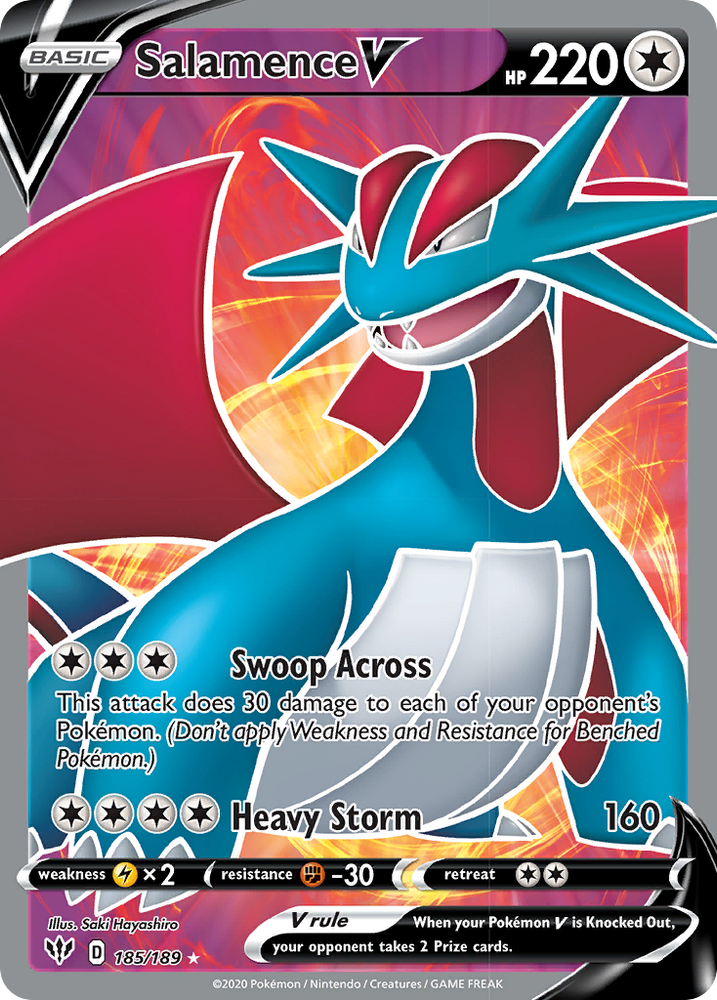 Salamence V (185/189) [Sword &amp; Shield: Darkness Ablaze] 