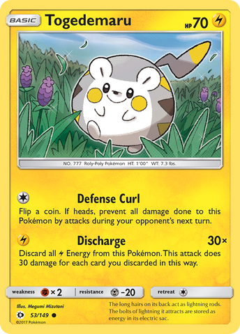 Togedemaru (53/149) [Sun &amp; Moon: Base Set] 