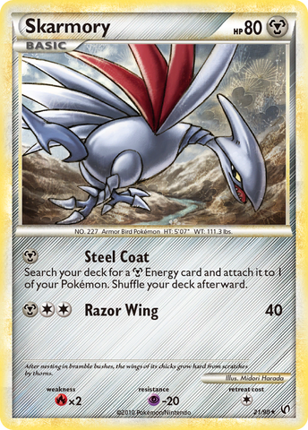 Skarmory (21/90) [HeartGold &amp; SoulSilver: Undaunted] 