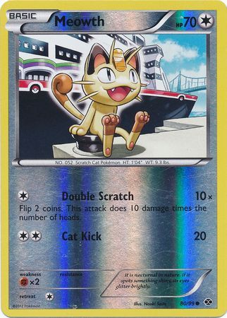 Meowth (80/99) (Mirror Reverse Holo) [Black &amp; White: Next Destinies] 