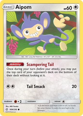Aipom (169/236) [Sun &amp; Moon: Cosmic Eclipse] 
