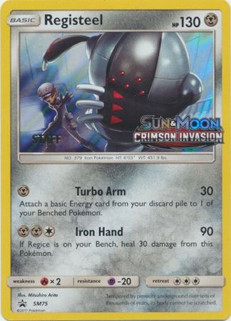 Registeel (SM75) (Staff Prerelease Promo) [Sun &amp; Moon: Black Star Promos] 