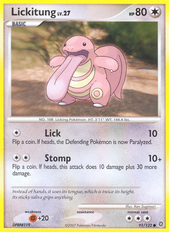 Lickitung (91/132) [Diamond &amp; Pearl: Secret Wonders] 